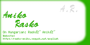 aniko rasko business card